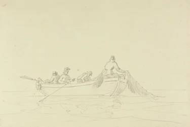 Esboço de Pescadores num Barco