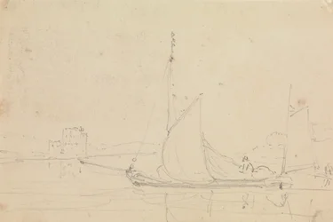 Esboço de um barco à vela