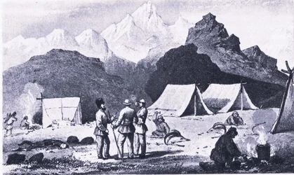 Acampamento nos Himalaias, de British Adventure publicado pela Collins