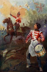 "Continue assim", disse o chefe, "não esquecerei", frontispício de "Grant the Grenadier" de Walter Wood, publicado pela Routledge, c.1912