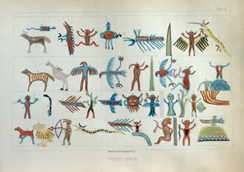Canções Wabeno, de "Informações Respeitando a História, Condição e Perspectivas das Tribos Indígenas dos Estados Unidos", de Henry R. Schoolcraft, publicado em 1853