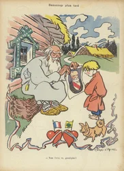 Presidente Loubets visita à Rússia, ilustração para Le Rire