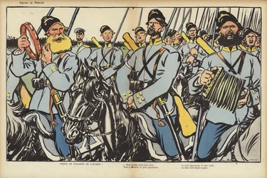 Presidente Loubets visita à Rússia, ilustração para Le Rire