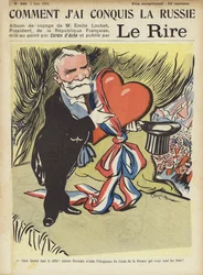 Presidente Loubets visita à Rússia, ilustração para Le Rire