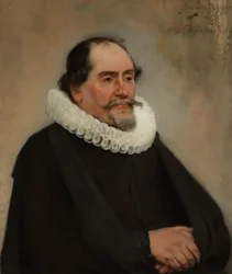 Retrato de Abraham de Potter, comerciante de seda de Amsterdã Abraão de Potter (1592-1650). Comerciante de seda de Amsterdã