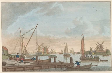 O Zaan perto de Wormerveer, c. 1790
Wormerveer from the Poelsluis / Wormerveer aupres du Saan (título sobre o objecto)
