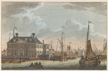 Vista do Nieuwe Stadsherberg, c. 1790
Nieuwe Stads-Herberg em Amsterdão / Vue de L