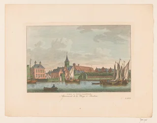 Vista da igreja em Oost-Zaandam
Igreja em Oost-Zaandam / Arrivement de la Barge à Sardam (título sobre o objecto)