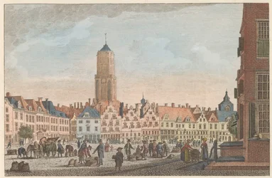 Neude em Utrecht, cerca de 1790 De Neude em Utrecht / Marché dite Neude em Utrecht (título no objeto)