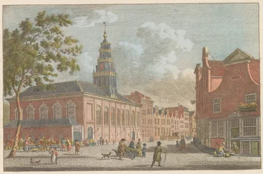 Igreja da Valônia em Roterdã, cerca de 1790 Igreja Francesa em Rotterdam / L