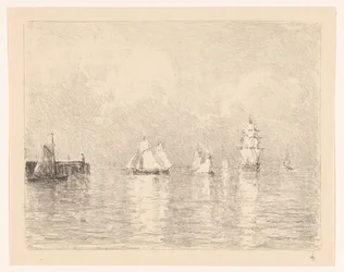 Veleiros na enseada de Cuxhaven