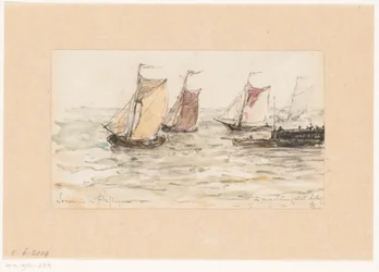 Navios de pesca à vela no Escalda