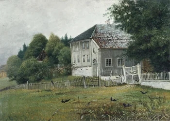 Casa de um notário público em Drøbak (óleo sobre tela)