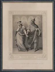 Os Nibelungenlied. Gunther e Brunhild, 1860.