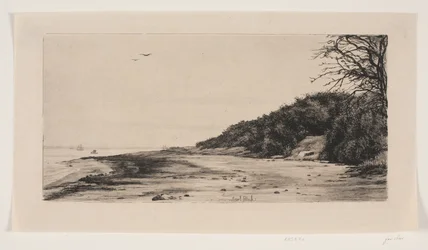 A falésia à beira-mar