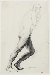 Estudo para as pernas de Sansão para a imagem do museu "Sansão entre os filisteus" (kms830)