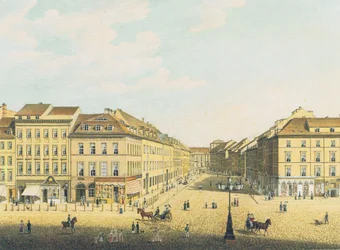 Vista do Castelo Real de Berlim para a Breite Straße