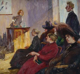 Anne Bugge numa reunião escolar em Tønsberg 1883