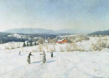 Paisagem com Esquiadores