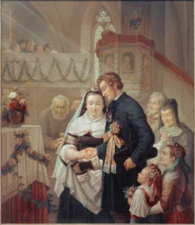 Cerimônia de casamento na igreja de Londorf