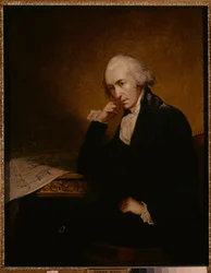 Retrato de James Watt, inventor, engenheiro mecânico e químico escocês