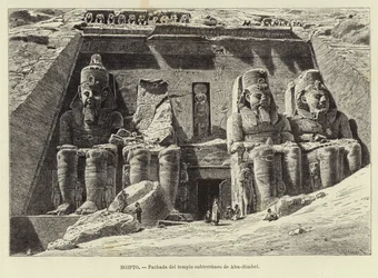 Egito - fachada do templo subterrâneo de Abu Simbel