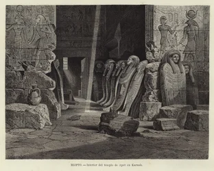 Egito - Interior do templo do Opet em Karnak