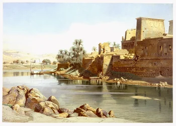 Templo de Isis em Philae, 1870