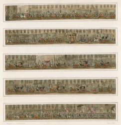 Desfile do Lord Mayor, por volta de 1824