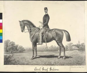 Retrato equestre de Carl count Gruenne