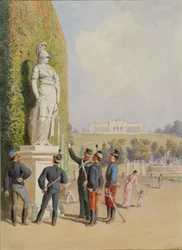 No jardim do Palácio Schönbrunn em Viena