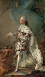 Retrato de Frederik V 1723-1766 em Unção Robe, c. 1750