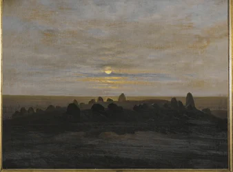 Dique da Idade da Pedra na ilha de Ruegen, Alemanha (óleo sobre tela)