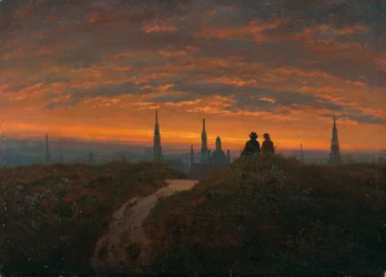 Vista de Dresden ao pôr do sol