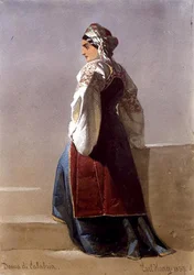 "Donna di Calabria", retrato de uma rapariga italiana.