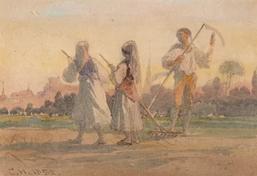 Camponeses da Francônia perto de Wurzburg, Alemanha, 1852
