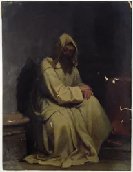 Retrato de um monge sentado, 1847 (óleo sobre papel)