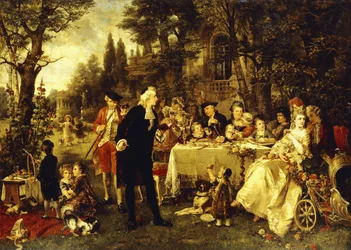 Festa de casamento no jardim de Fontainebleau,