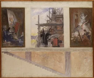 Segunda proposta de decoração das paredes da sala inferior do Nationalmuseum