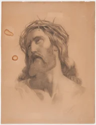 Cabeça de Cristo coroada de espinhos