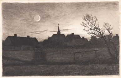 Igreja Hornbæk, noite de verão