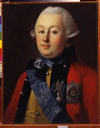 ""Retrato do político e militar Grigory (Gregory ou Grigori) Orlov (1734-1783) favorito da imperatriz Catarina II"" Pintura de Carl Ludwig Johann Christineck (1732/3-1792/4)