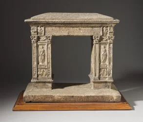 Maquete do Arco do Argentarii, c.1792-95 (cortiça, estuque colorido e areia)