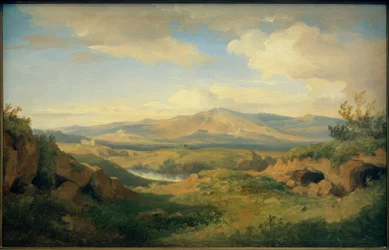 C.Morgenstern, vista das cavernas de Cervara ...