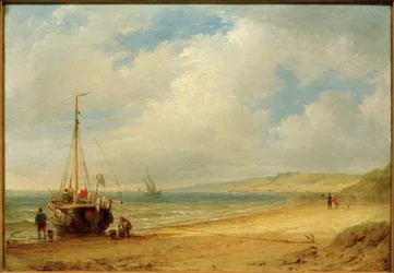 Carl Morgenstern, paisagem costeira perto de Scheveningen