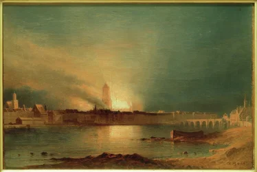 Frankfurt a. M., catedral após incêndio 1867 - Gema V. Carl Morgenstern