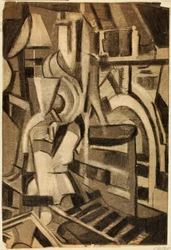 Abstrato - Figura sentada