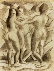 Grupo de três nus femininos