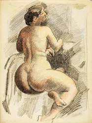 Nu feminino sentado