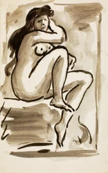 Nu feminino sentado